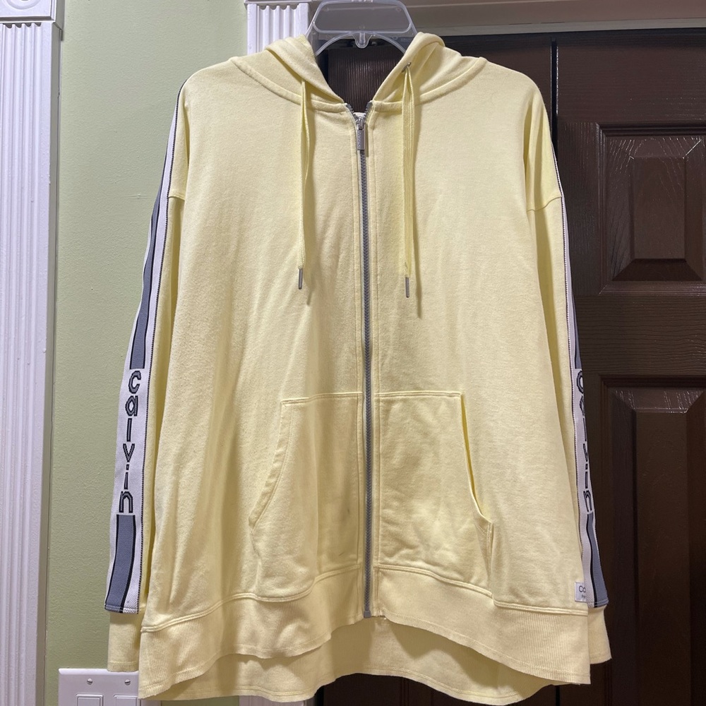 Calvin Klein Yellow Zip Up Hoodie